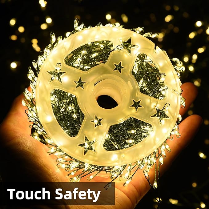 Dailyart Fairy Lights Plug in 500 Led with Remote 42Ft String Light with Timer Waterproof Lights for Bedroom Wreath Party Window Wedding Decoration Warm White Green Wire