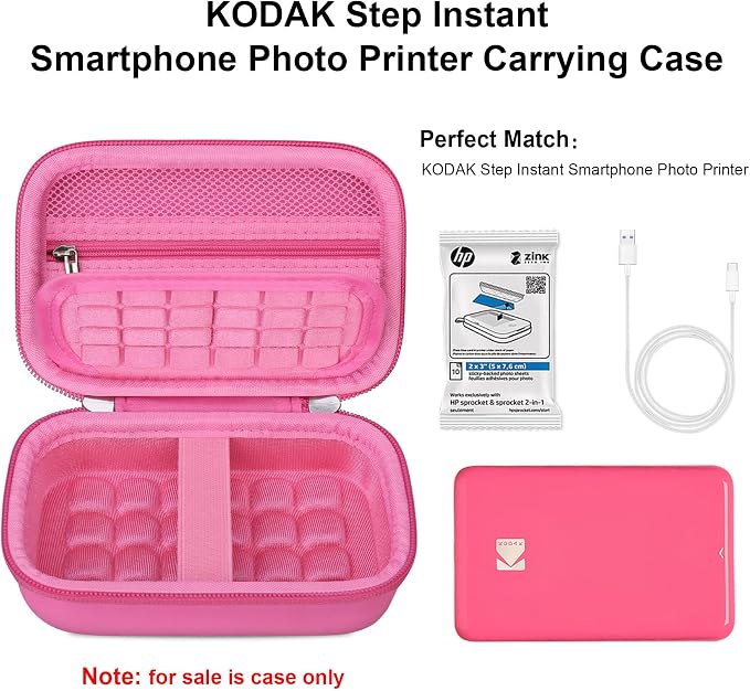 Elonbo Carrying Case for KODAK Step Instant Smartphone Photo Printer, Portable