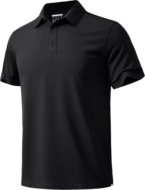 MAGNIVIT Men's Polo Shirt - Short Sleeve Cotton Pique | Moisture-Wicking Performance Golf Tee