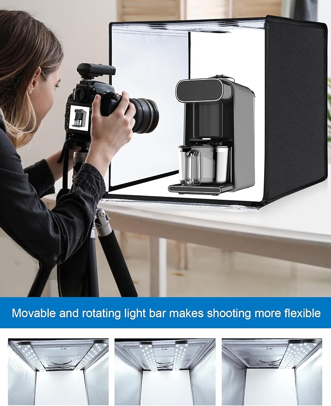 PULUZ Light Box Photography, 24x24 inch Large Photo Studio Light Box,