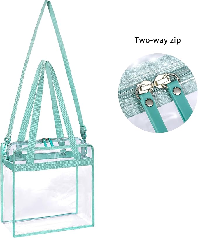 BAGAIL Clear Bags 12x6x12 Stadium Approved Clear Tote Bag
