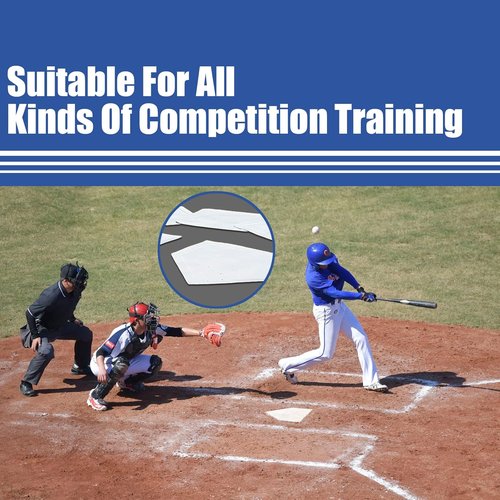 GKK Baseball & Softball Base Set - 5 Piece Rubber Field Bases for Youth & Adults | Teeball Practice