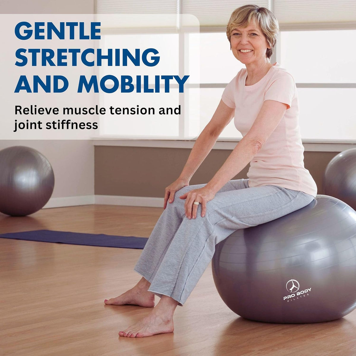 ProBody Pilates Yoga Ball - Stability Exercise Ball for Pregnancy, Workout & Physical Therapy | Various Sizes