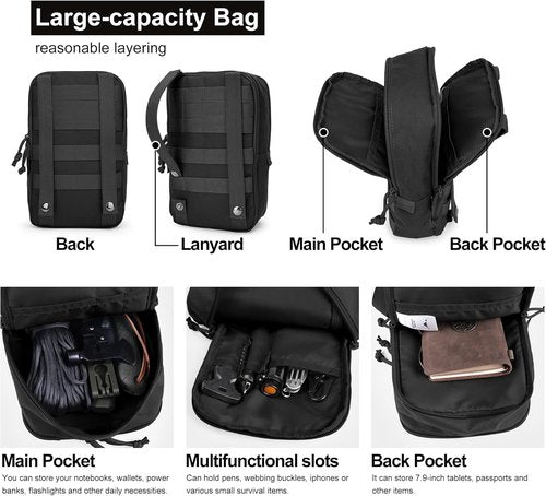 Mardingtop Tactical Utility Pouch - EDC Admin Bag with Molle Attachment | Versatile Military Gear