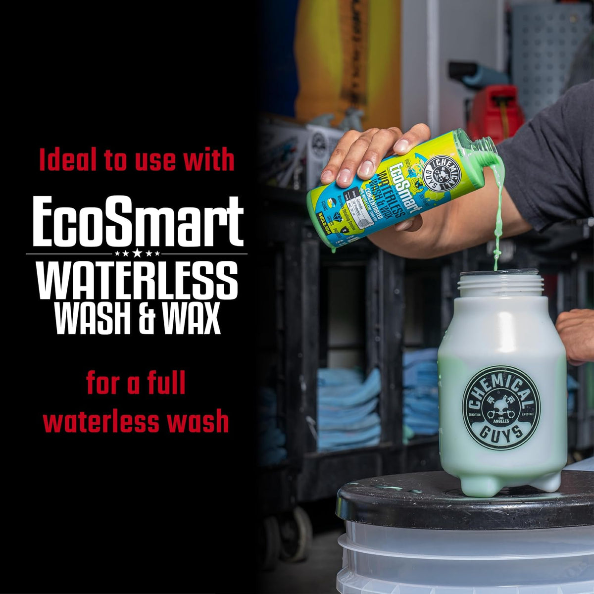 Chemical Guys HOL401 Eco Friendly Drought Buster Waterless Car Wash & Wax Kit, 8 Items