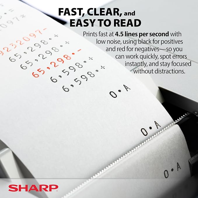 Sharp EL-1197PIII Heavy Duty Color Printing Calculator
