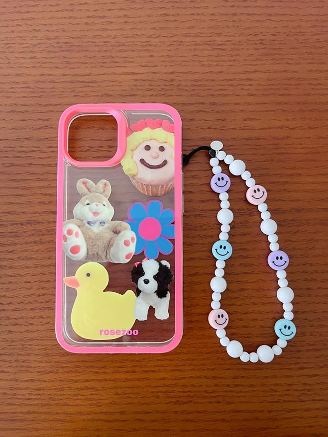 Drawwind Phone Charm Beaded Wristlet Strap Universal Cell Phone Lanyard Cute