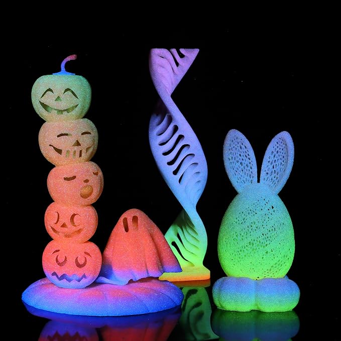 LOVOON 3D Printer Filament Luminous Glow Rainbow PLA, Magic irradiative 3D PLA