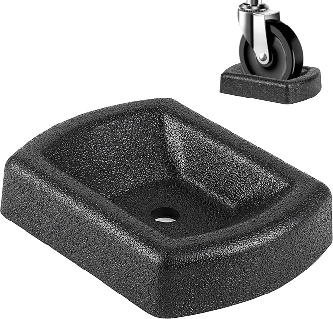 Rubber Wheel Dock for Trailer, Heavy Duty Jack Wheel Chock Stopper Fits 6" Caster, Travel Trailer Wheel Dock Jack Wheel Stabilizer for RV, Boat, Camper and Caravans