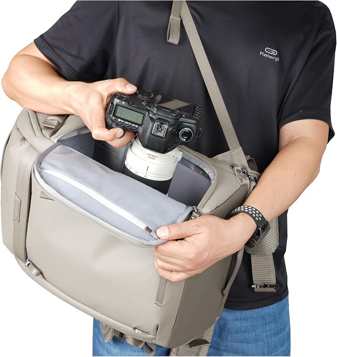 VANGUARD VEO Metro B25L Camera & Everyday Backpack – Fits 70–200mm Attached