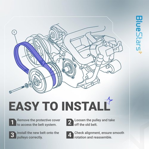 BlueStars Durable 1016203 Clutch Drive Belt - Compatible with Club Car 1992-Up DS and 2004-Up Precedent Gas Golf Carts