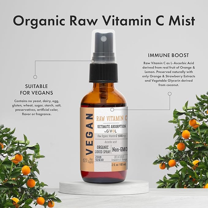 Organic Elderberry Mist-Sambucus Nigra (Extra Strength) and Vitamin C Extra Strength Spray Mist: Daily Absorption Liquid Extract - Non-GMO - Immune Boost Optimizes Wellness Benefits