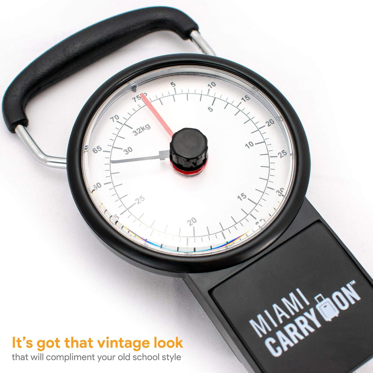 Skiennix Mechanical Luggage Scale - Accurate Weighing Up to 75 Pounds with Built-In Tape Measure