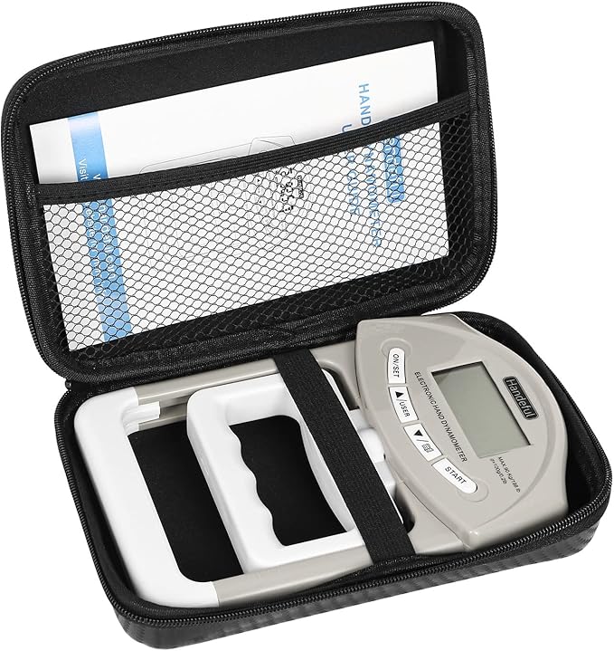 Handeful Grip Strength Tester, Hand Grip Dynamometer (198Lbs / 90Kgs), Electronic Handgrip Testing for Sports Home School Use