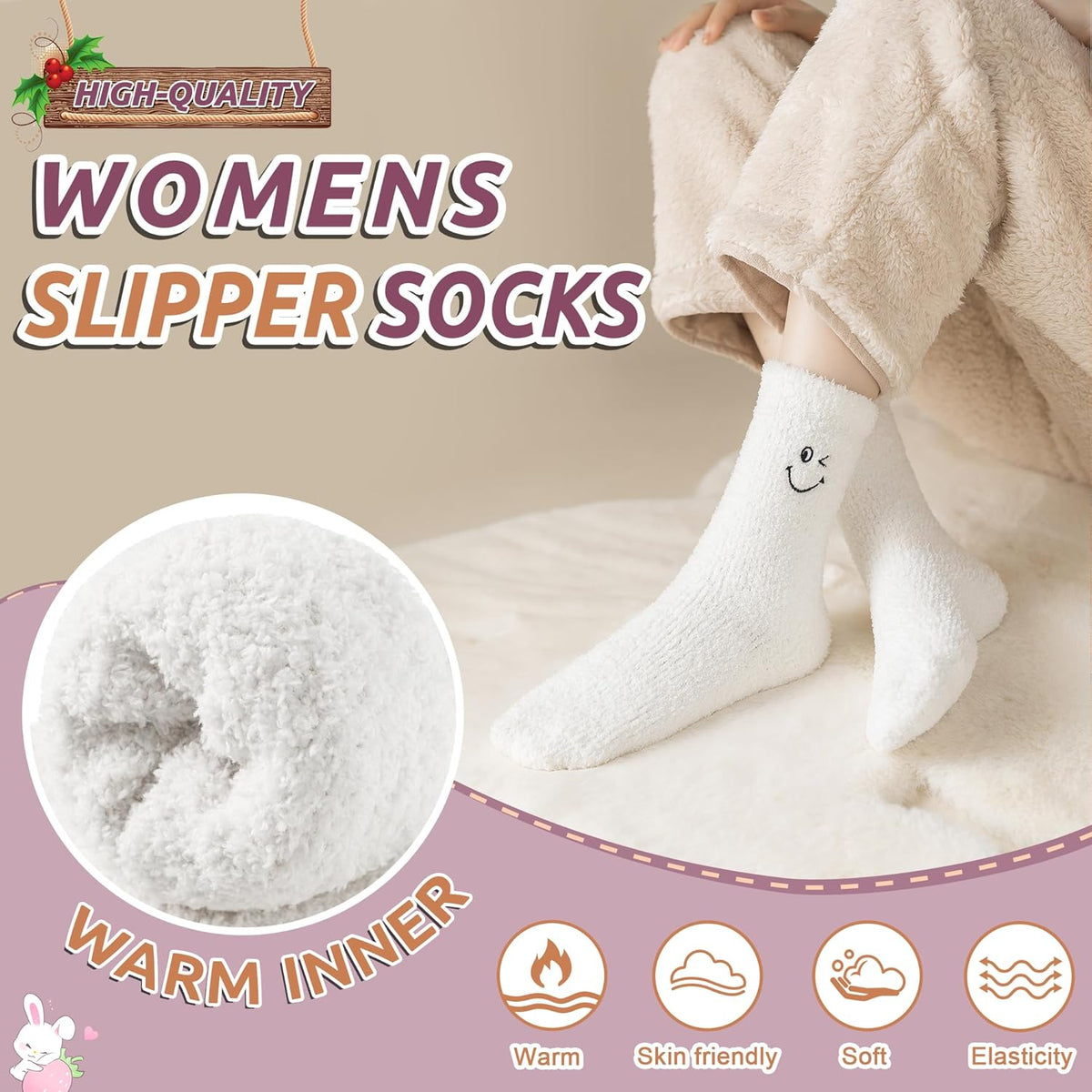 WEVIAS Women's Fuzzy Socks - Cozy Plush Winter Slippers for Ultimate Comfort | Soft Fleece Design