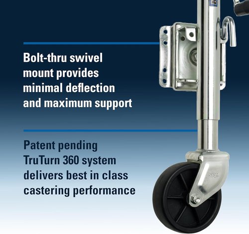 Fulton XP10 Utility Trailer Jack - 1,200 lbs Lift Capacity | Side Mount, Bolt-On, 10 Inch Travel