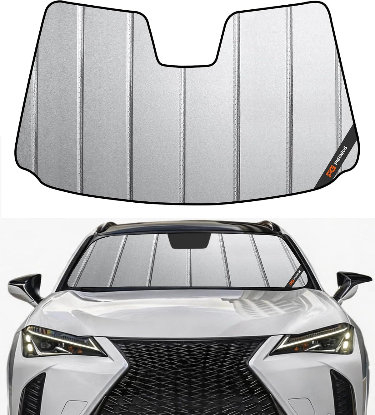 Pigenius Windshield Sun Shade for Lexus RX350/RX450h 2016-2022, RX350L/RX450hL 2018-2022 - AstraGuard