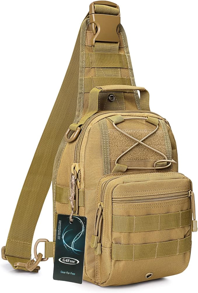 G4Free Outdoor Tactical Bag Backpack, Military Sport Bag Pack Sling Shoulder
