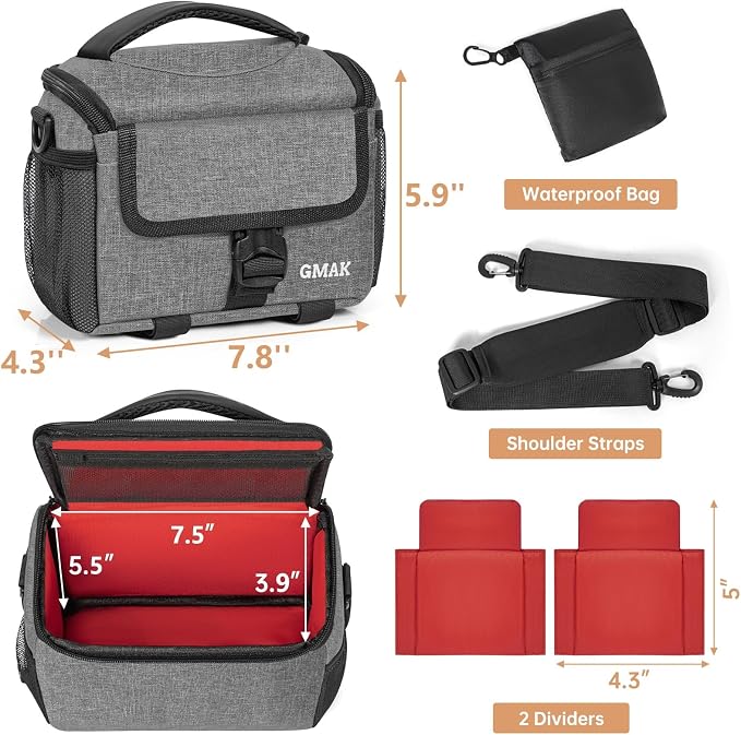 GMAK Camera Bag for Photographers, Anti-shock Camera Shoulder Bags