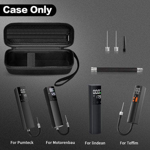 Boobowl Hard Case for Pumteck AP1-P | Travel Smart Air Pump Storage Bag - Black with Mesh Pocket & Handle