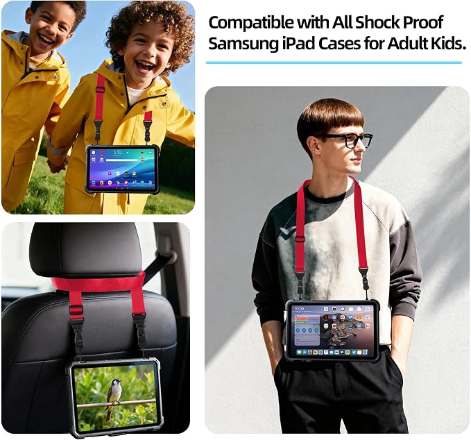 Adjustable Shoulder Strap:Comfortable iPad Strap Nylon Neck Lanyard
