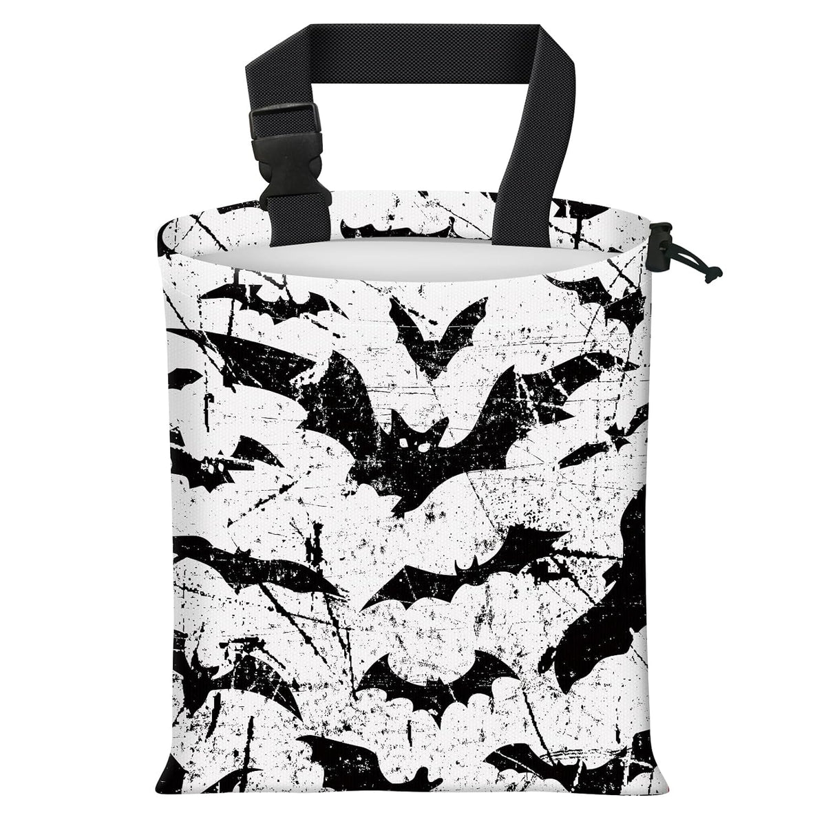 Car Trash Bag Large Hanging Can for Back of Seat, Cute Waterproof Car Garbage Bag for Vehicle, Travelling, Outdoor Cool Black Bats