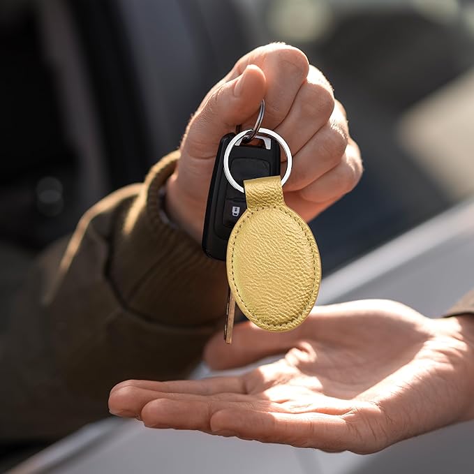 LaserGram Oval Keychain, Off Road Racer, Personalized Engraving Included (Gold)