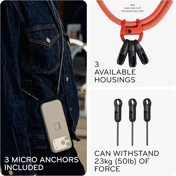 Peak Design Mobile Crossbody Multi-Strap, Adjustable Quick-Connect Phone & Gear