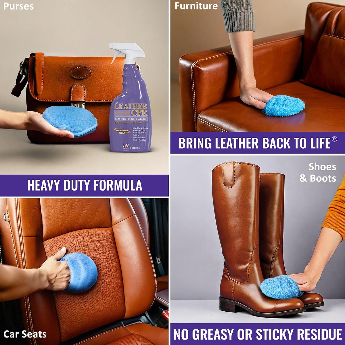 Leather CPR Heavy Duty Leather Cleaner, Car Interior, 22 oz