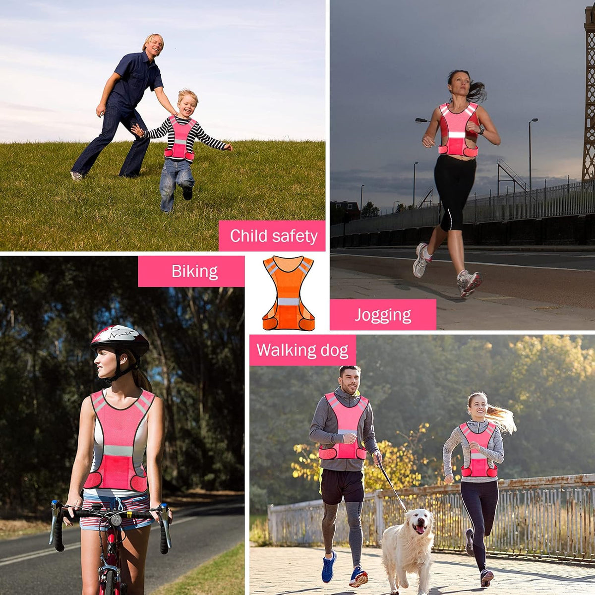 TCCFCCT Reflective Running Vest - High Visibility Gear with Large Pocket for Safety & Comfort