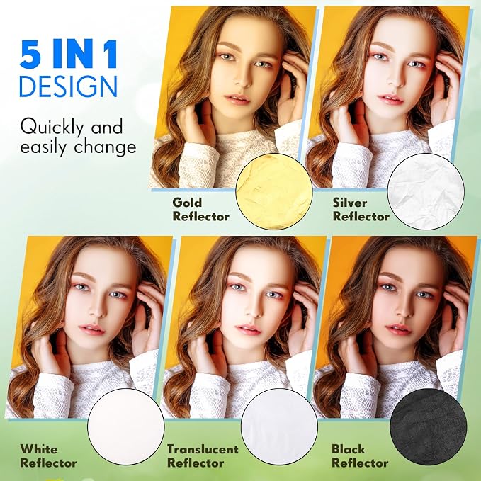 Yuntau Photography Reflector 5 in 1 Light Reflectors