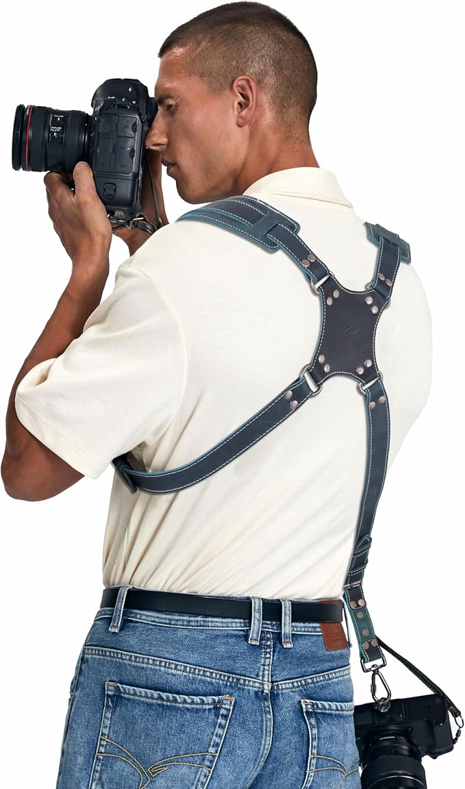Padwa Lifestyle Dark Green Dual Camera Harness Strap