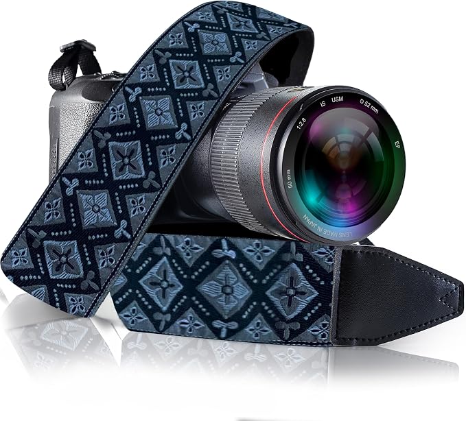 Art Tribute Camera Strap For Photographers Padded Universal Fit Neck Shoulder &