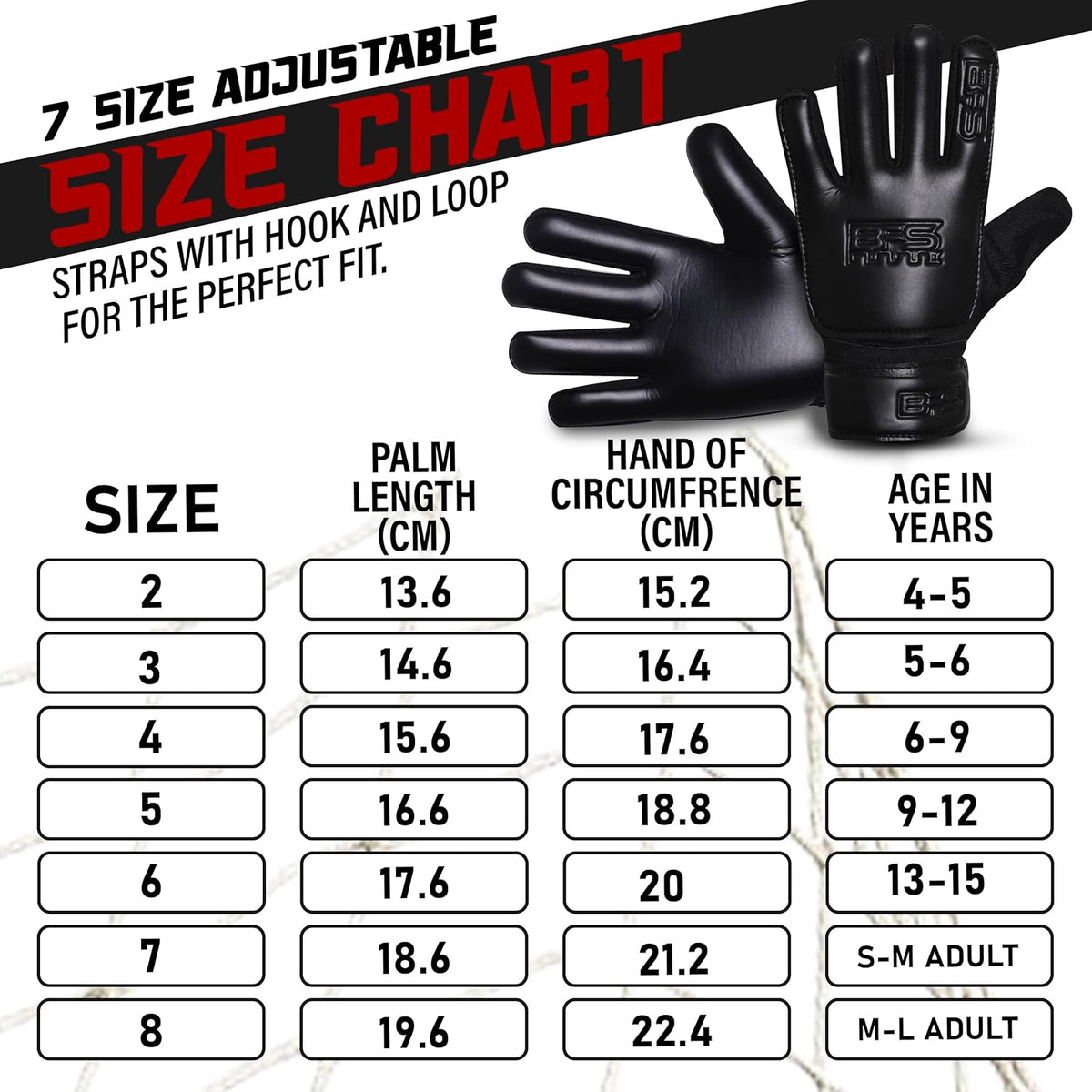 Skiennix Kids Soccer Goalie Gloves - Youth Football Goalkeeper Gloves with Anti-Slip 4mm Latex Grip & Double Wrist Support