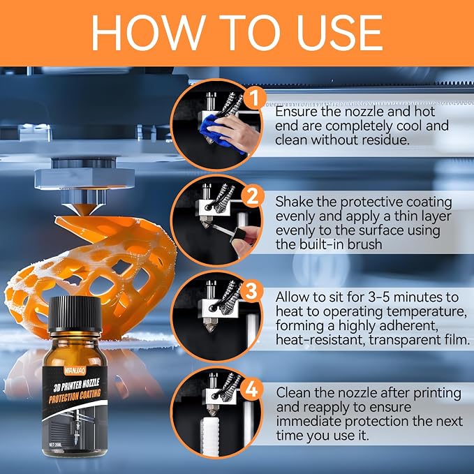 20ml 3D Printer Nozzle Protection Coating, 3D Printer Nozzle Cleaner High