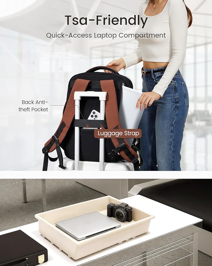 LOVEVOOK 40L Travel Backpack for Women Men, Airline Approved Carry On Luggage