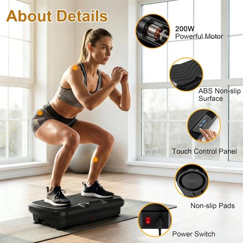 BARWING Vibration Plate - Whole Body Exercise Machine for Weight Loss & Lymphatic Drainage | 300 LBS Capacity
