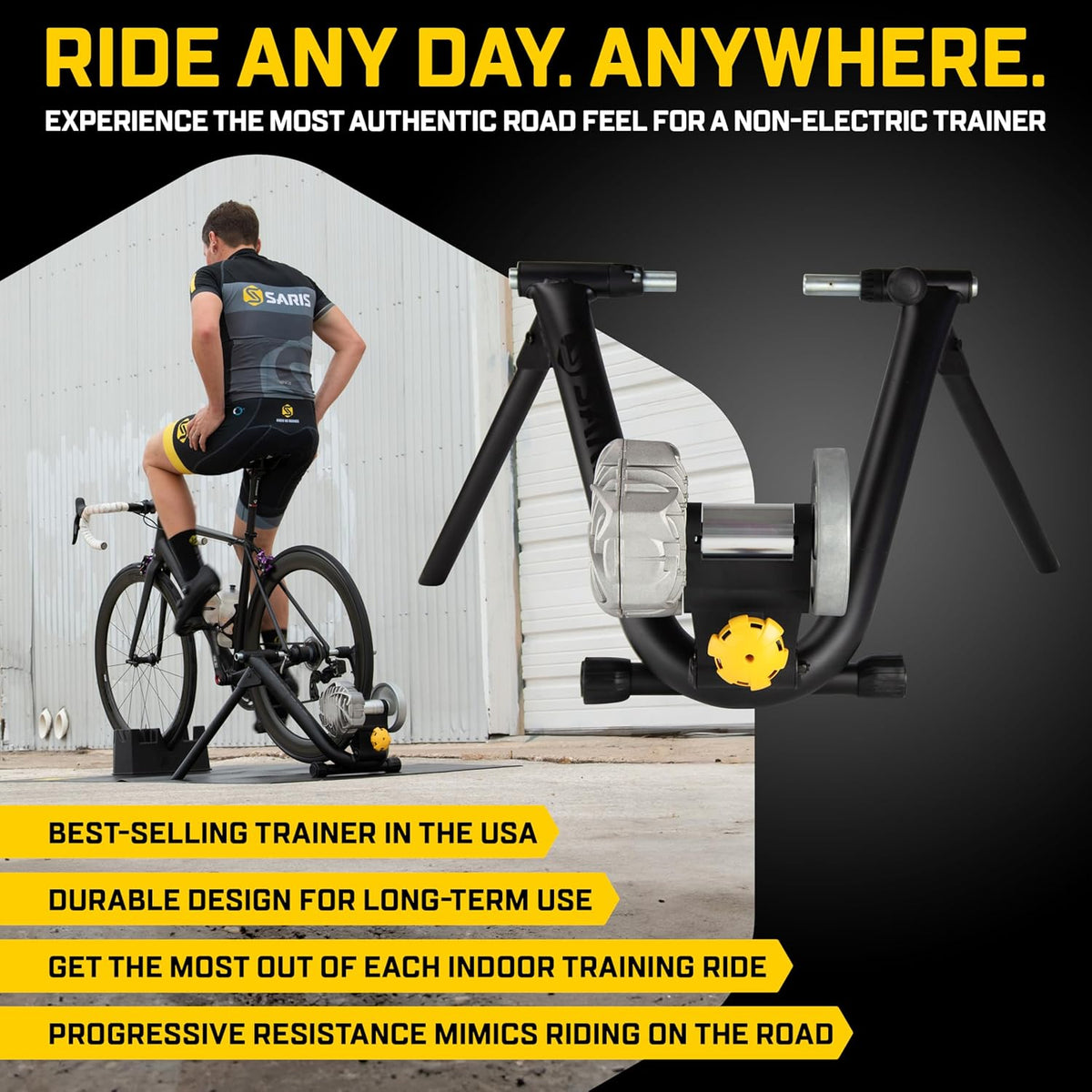 Saris Fluid2 Indoor Bike Trainer - Smart Technology for Road & Mountain Bikes | Zwift Compatible