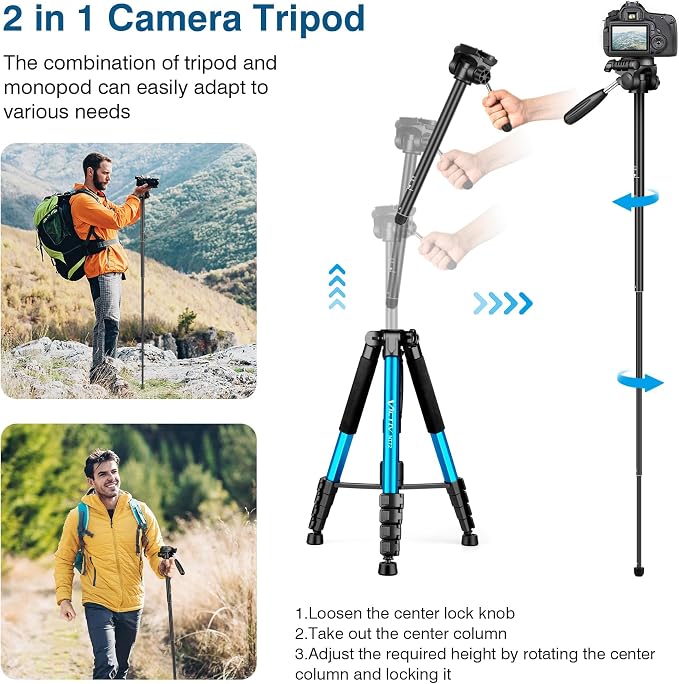 Victiv 72 inch Camera Tripod, Tall Tripod