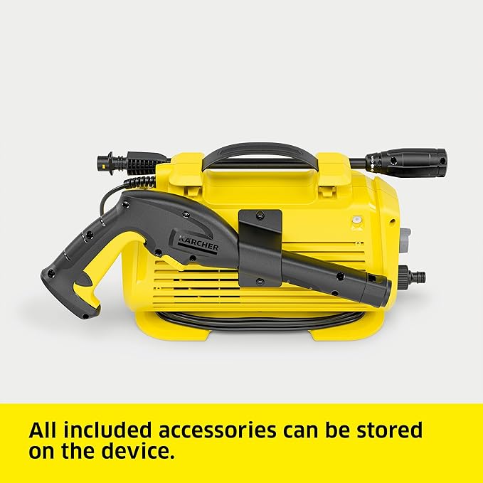 Kärcher Pressure Washer K 2 Horizontal, Vario Power Spray Wand - for Cars, Decks, Driveways, Siding, Patios, max. 2000 PSI 1.2 max. GPM