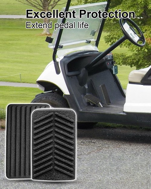 EMIHO Golf Cart Brake & Accelerator Pedal Pad Cover Kit Fit for EZGO RXV 2008-Up Gas and Electric Vehicles Replace 600252 600255 610471 610529