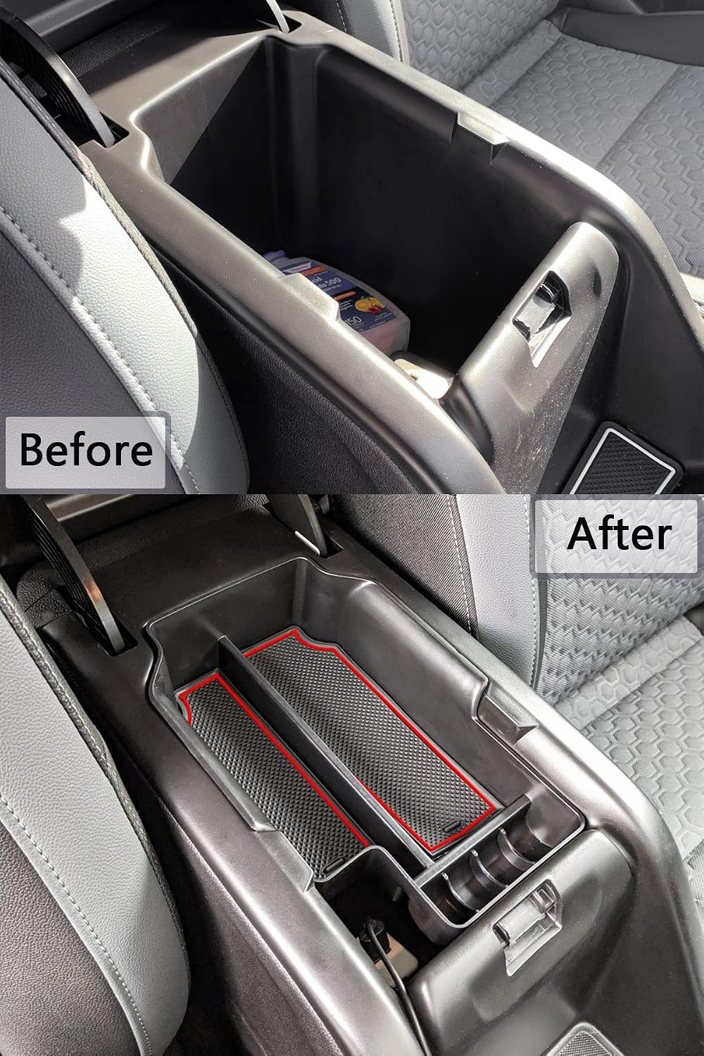 Center Console Organizer Tray for Chevy Colorado GMC Canyon 2015-2022, Red