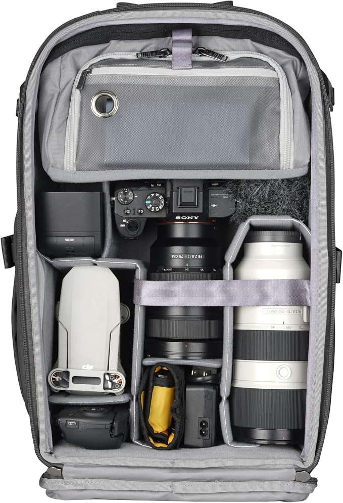 VANGUARD VEO Metro B25L Camera & Everyday Backpack – Fits 70–200mm Attached
