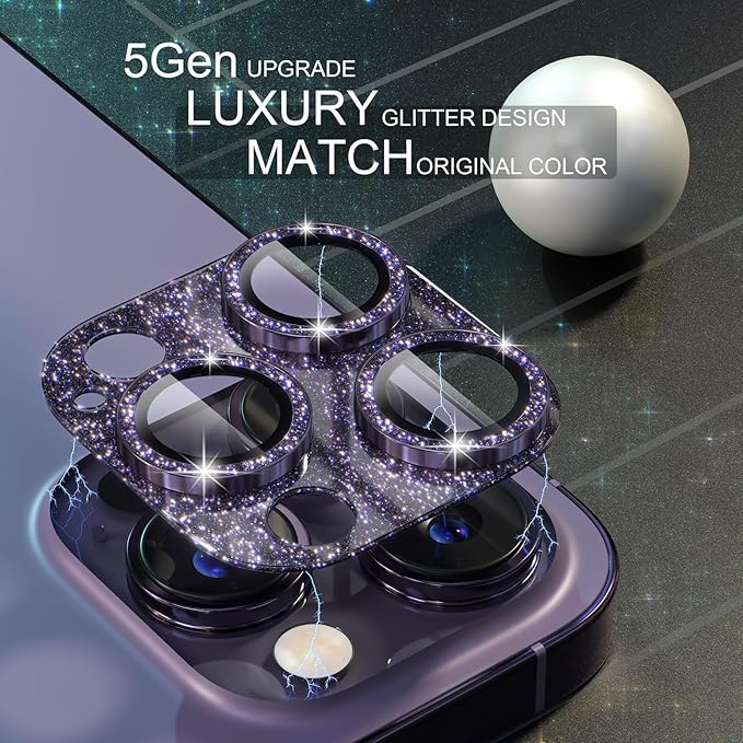 Choiche for iPhone 14 Pro/iPhone 14 Pro Max Camera Lens Protector, Bling Camera