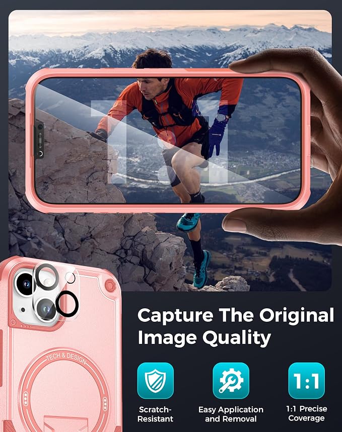 Goton for iPhone 14 Case with Privacy Tempered Glass Screen Protector & Camera