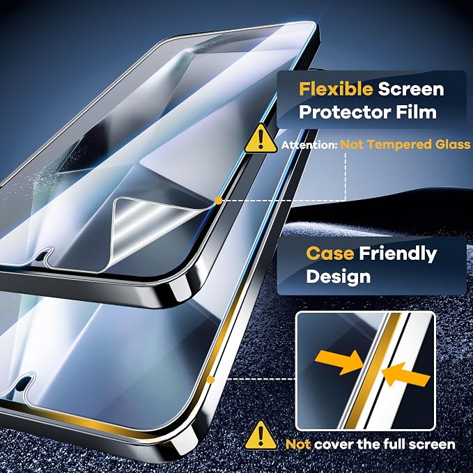 AACL 4-Pack for Samsung Galaxy S25/S24 Screen Protector 5G, Film for S24 and