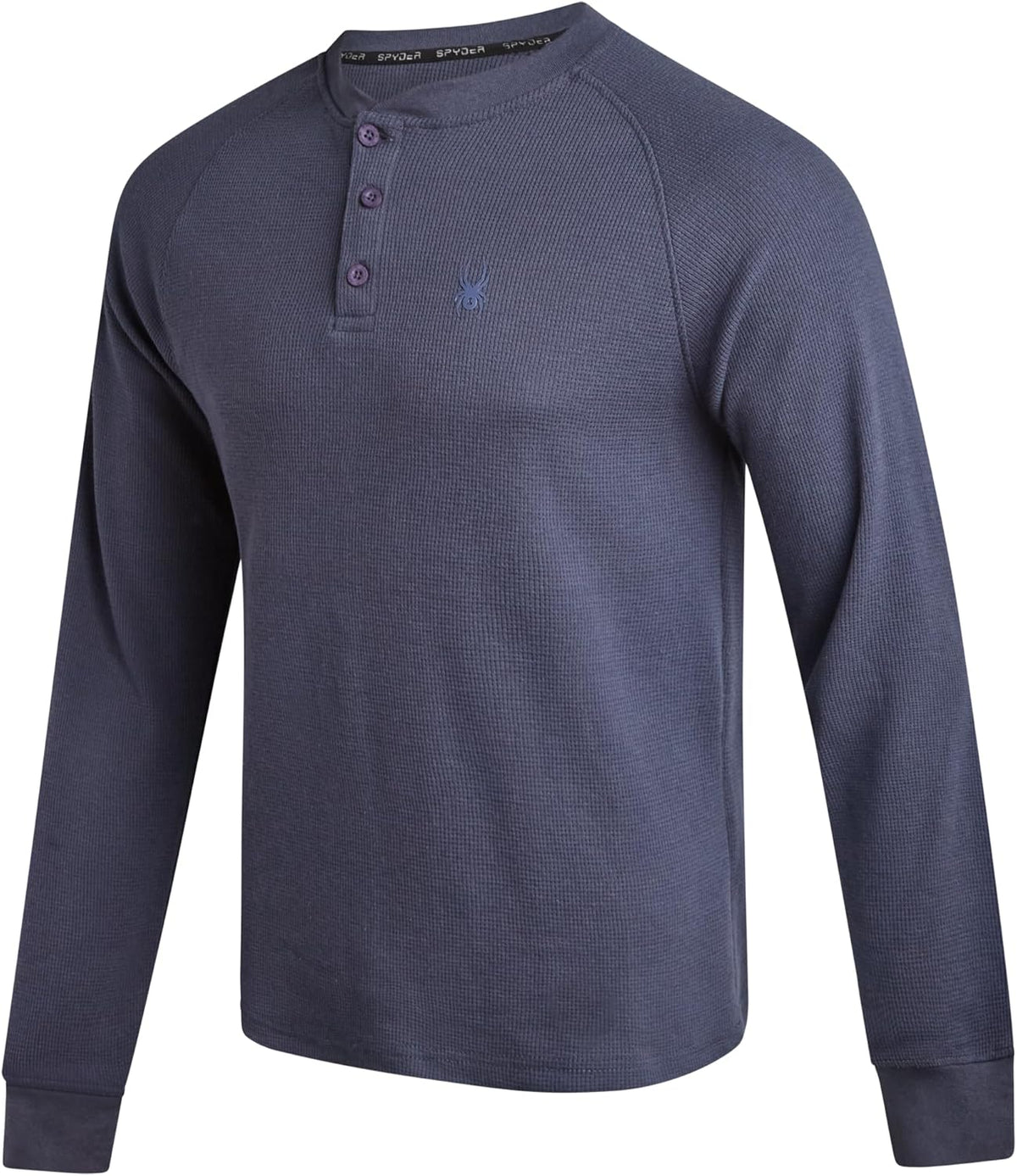 Spyder Men's Henley Shirts - Soft Cotton Blend Quick-Dry Long Sleeve Pullover | Moisture-Wicking Waffle Knit