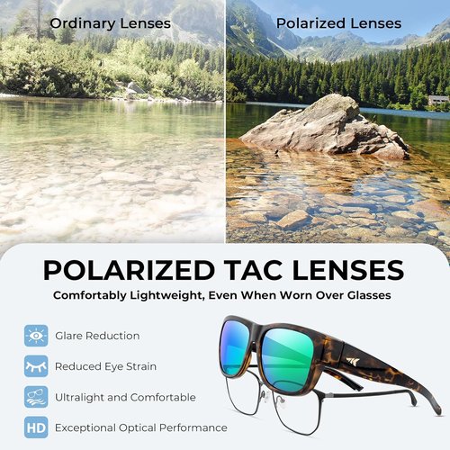KastKing Chariton Polarized Fit-Over Sunglasses - Perfect for Driving, Fishing, and Outdoor Activities