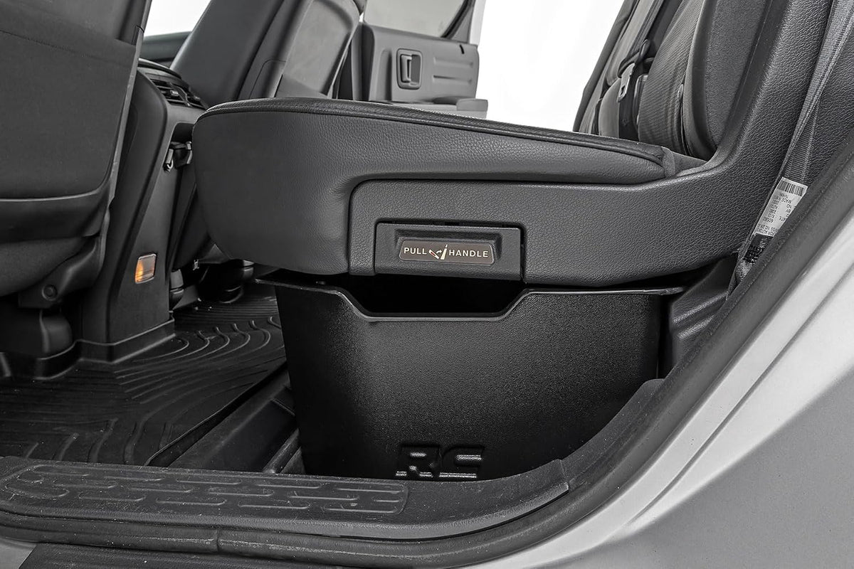 Rough Country Under Seat Storage for Honda Ridgeline (2006-2025) Crew Cab - Durable, Anti-Skid Thermoplastic Underseat Organizer