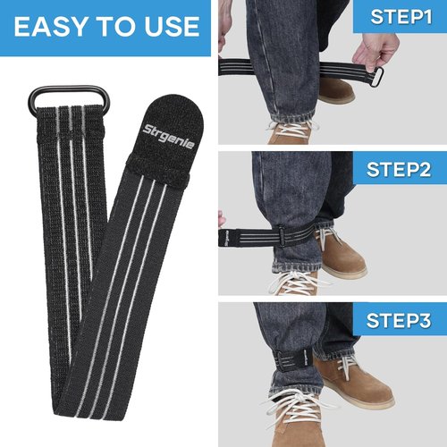 Adjustable Cowboy Boot Straps - Elastic Pant Leg Straps for Biking, Fishing & Hiking
